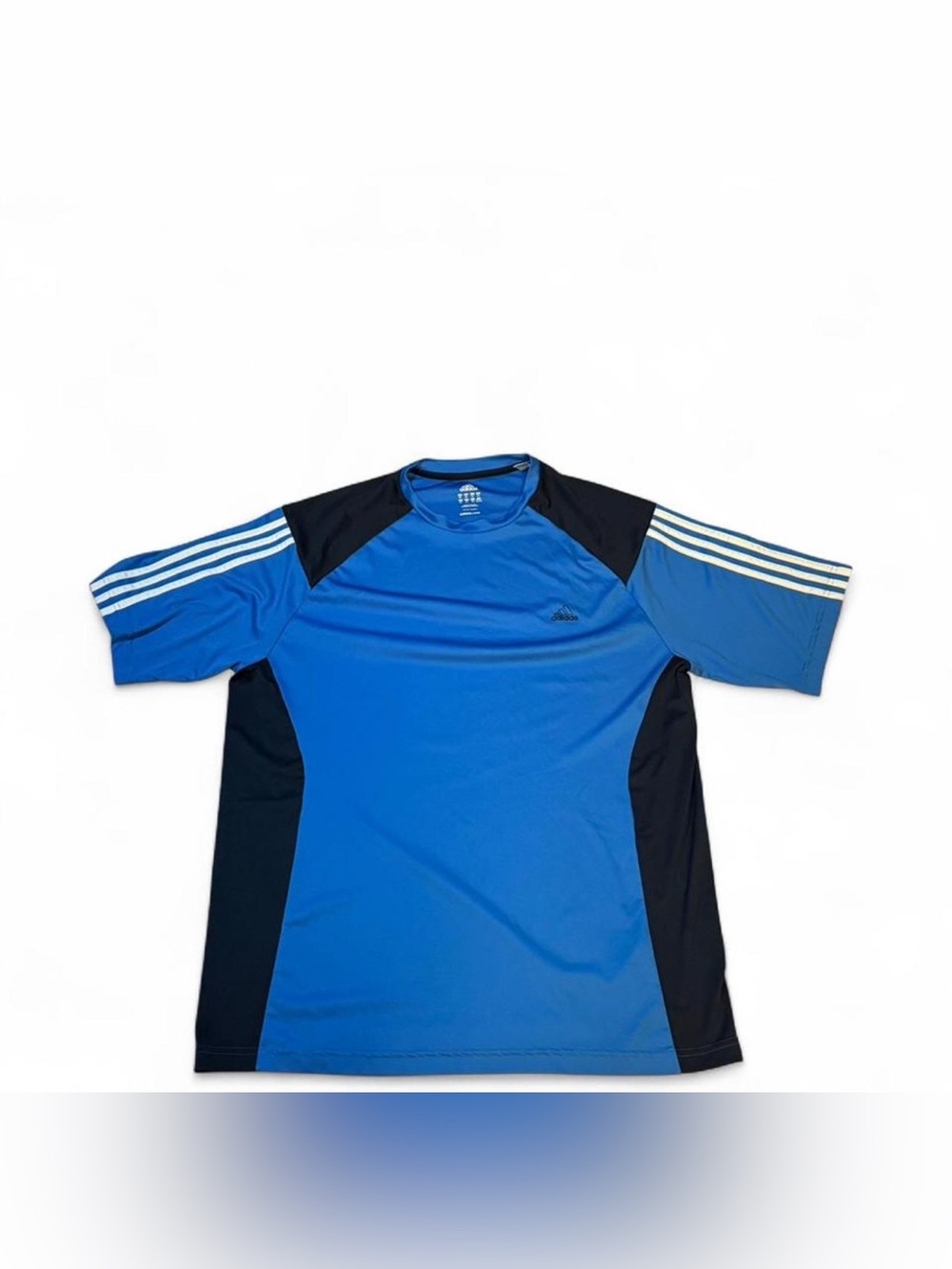 adidas Men’s Royal Blue and Black short sleeve performance t shirt